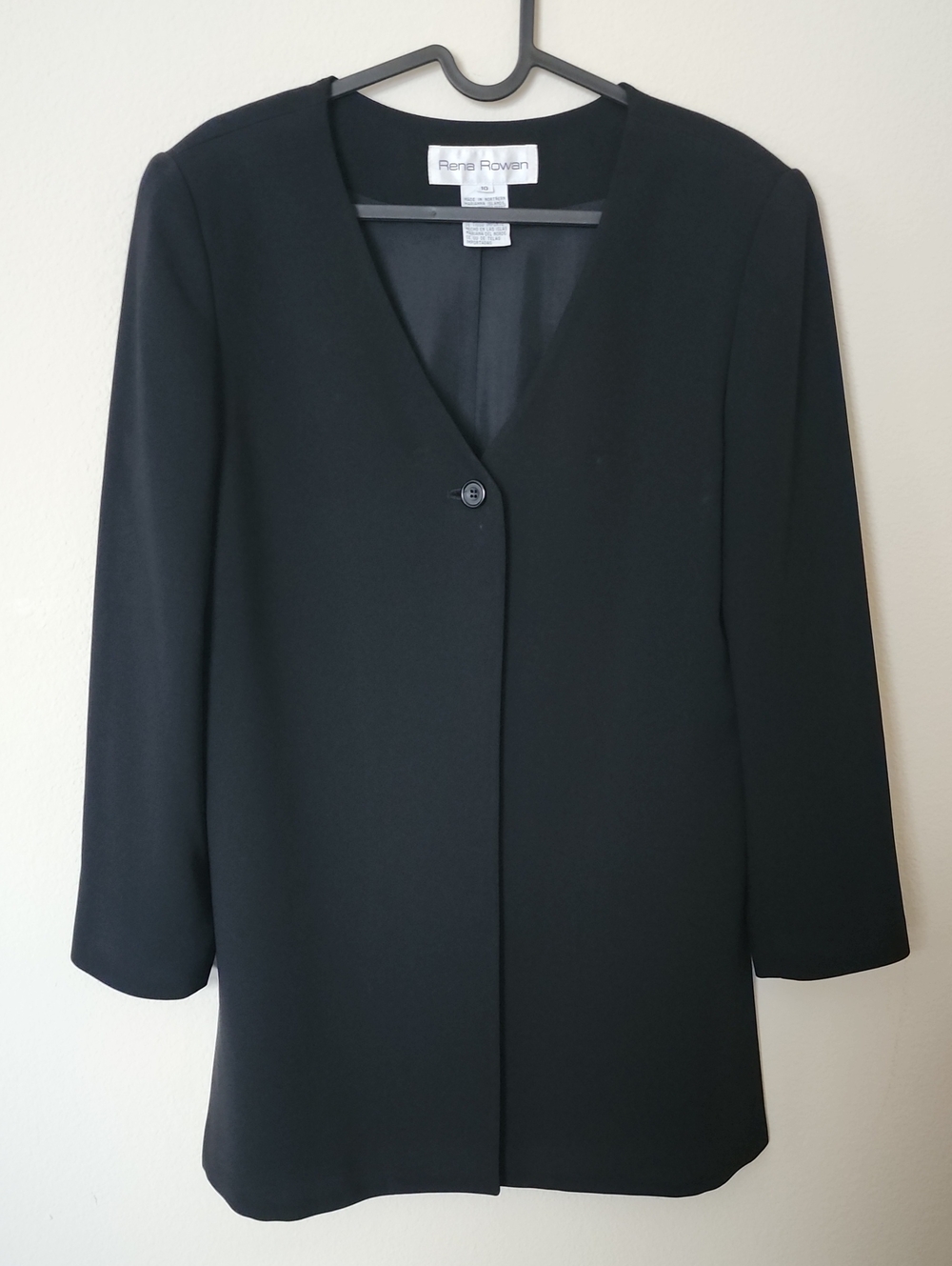 Rene Rofe Women's Black Single-Button Blazer